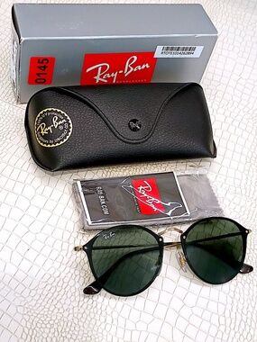 Rare Brand New NIB Ray Ban 3574N Blaze Round Gold/Dark Green (Sold Out)